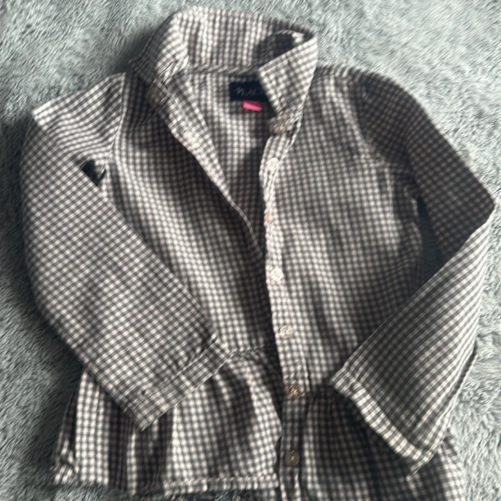 🎀 2pcs Girls Outfit Jeans and Button Down Shirt